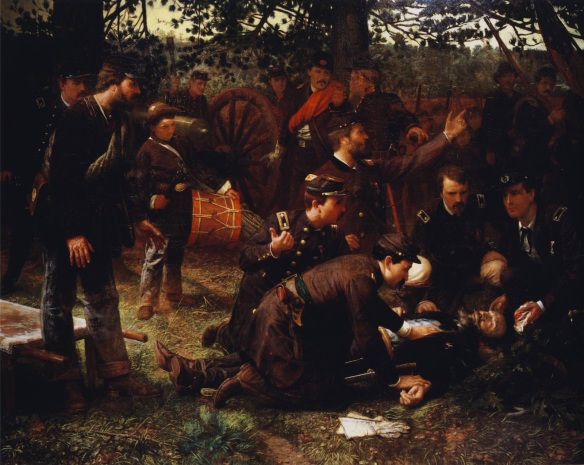 "The Death of General Sedgwick, Spotsylvania, May 9, 1864" by Julian Scott.